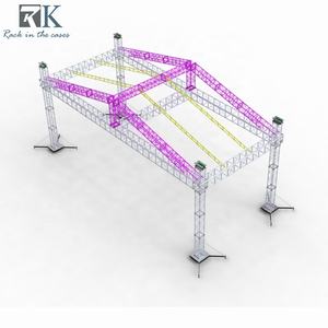 Estructura de Iluminación para Escenarios con Techo Piramidal de Aleación de Aluminio 290x290mm, Compatible con F34, Color Plata - Product Image 1