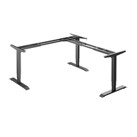 Bureau debout d'angle électrique réglable en hauteur en forme de L JIECANG