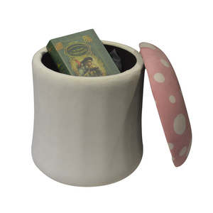 Taburete otomano de almacenamiento de setas Bailey con tapa extraíble Puf en forma de Otomano taburete de madera lindo taburete de almacenamiento tapa extraíble - Product Image 6