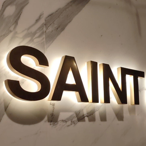 Business Studio Metal Wall Logo Display Sign Board Letras LED Sign para salón de belleza - Product Image 5