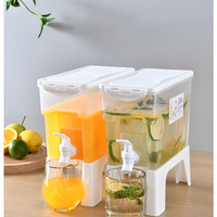 Distributeur de boissons d'été grande capacité 3,5 L avec robinet, seau à thé glacé et carafe à eau froide pour l'extérieur