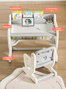 2023 Baby Montessori Educational Creative Art Painting Drawing <strong>Desk</strong> Set Kids Building Block <strong>Table</strong> - Product Image 2