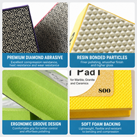 Tampon de ponçage diamanté manuel type flèche pour le polissage des bords de carreaux, marbre, granit et dalles de porcelaine – Prise en charge OEM et ODM