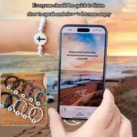 Bracelet NFC au design nouveau, alimenté par l'IA, mise à jour automatique quotidienne, cadeaux, mode personnalisée quotidienne, bijoux religieux, générateur de versets bibliques