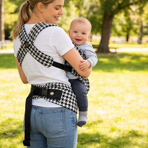 Porte-bébé ergonomique pliable avec attache-sucette, en coton et lin jacquard, conforme aux normes CPC/EN, 20,5 kg, pour bébés <span class=keywords><strong>de</strong></span> 0 à 3 ans - Product Image 1