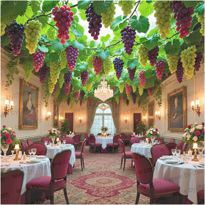 Bouquet <span class=keywords><strong>de</strong></span> raisins artificiels réalistes pour la décoration saisonnière <span class=keywords><strong>de</strong></span> la récolte d'automne, couronne, guirlande, décoration <span class=keywords><strong>de</strong></span> mariage et <span class=keywords><strong>de</strong></span> fête - Product Image 2