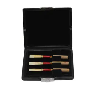 Factory direct sale high grade custom black leather sponge oboe reed case