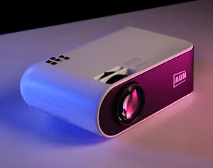 AUN мини-проектор W18D Поддержка Android Wi-Fi светодиодный Видеопроектор для дома с разрешением Full HD проектор с разрешением 4K через порт HD 3D домашний кинотеатр