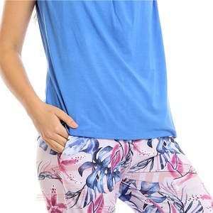 ชุดกีฬาฤดูร้อนสำหรับผู้หญิง กางเกงคาปรีแบบสวมใส่สบาย มีกระเป๋า กางเกงลำลองสำหรับออกกำลังกาย - Product Image 4