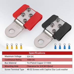 Kit de bornes de batterie Blue Ocean 32V 100A en cuivre pour camping-car et yacht, accessoire électrique - Product Image 5