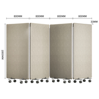 Cloisons de séparation autoportantes insonorisées pour bureaux, conformes à la norme ASTM C423 Europe, avec isolation acoustique à 360° ° Roues flexibles