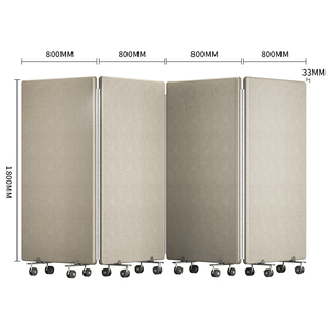 Cloisons <span class=keywords><strong>de</strong></span> <span class=keywords><strong>séparation</strong></span> autoportantes insonorisées pour bureaux, conformes à la norme ASTM C423 Europe, avec isolation <span class=keywords><strong>acoustique</strong></span> à 360° ° Roues flexibles - Product Image 3