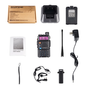 Radio bidirectionnelle Baofeng UV-5R double bande 136-174 MHz 400-520 MHz longue portée pour extérieur, IP54, antidérapante, portable - Product Image 2