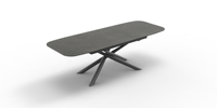 Ensemble de table à manger extensible en céramique pour le marché européen, avec pieds en métal et plateau en céramique sinterisée de 12 mm, effet marbre