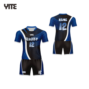 Jersey Rugby Keluaran Baru 2022 Seragam Rugby Desain Suku Hijau dan Hitam Kustom Sublimasi - Product Image 4