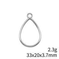 Tropfenförmige offene Lünettenrahmen, 33x20x3,7mm Metall-Anhängerrohlinge für die Herstellung von Harzschmuck
