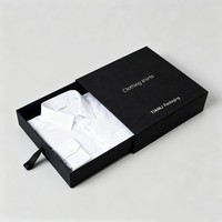 Boîte rigide de vêtements de luxe avec logo personnalisé Emballage cadeau Boîte à vêtements avec logo Boîte à tiroir coulissant
