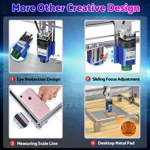 Máquina de Grabado Láser <span class=keywords><strong>S6</strong></span> <span class=keywords><strong>Pro</strong></span>, Marcador de Logotipos, Grabador Láser para Cuero, Cortador Láser DIY para Madera y Acrílico - Product Image 3