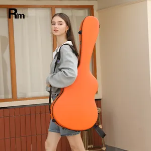 MOON-FGC-CRD Rm gökkuşağı müzik kutusu tedarikçisi özelleştirilmiş renkli mat Finish FRP fiberglas klasik gitar sert çanta Gig Bag