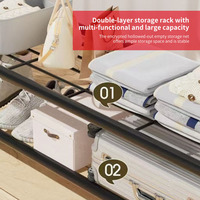 Perchero Vertical Multifuncional Moderno, Almacenamiento de Ropa y Sombreros, Perchero Móvil de Doble Barra y Múltiples Niveles, Muebles para el Hogar y Hoteles