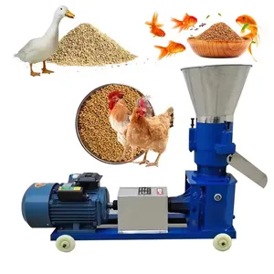 Düz kalıp hayvan kanatlı tavuk ördek tavşan yem gıda pelet yapma granülleme makinesi yem pelet üretme makinesi