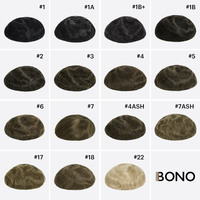 Rambut Bono Hollivue 6*8 inci, Wig Rambut Asli Pria dengan Lace Front Prancis Swiss, Kepadatan Sedang Ringan, Toupee Alami untuk Pria