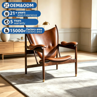 Chaise de bureau relevable en cuir véritable de style Mid-Century Modern avec siège rotatif imperméable pour la maison, le bureau, l'hôtel et la salle de sport