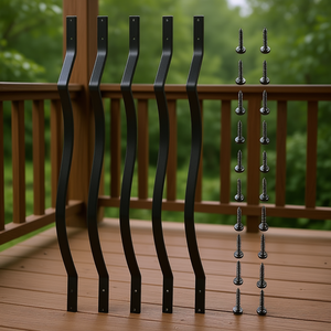 Barandillas de aluminio para terraza, 32.25 pulgadas, paquete de 61, balaustres metálicos para barandilla de porche, diseño contemporáneo - Product Image 2