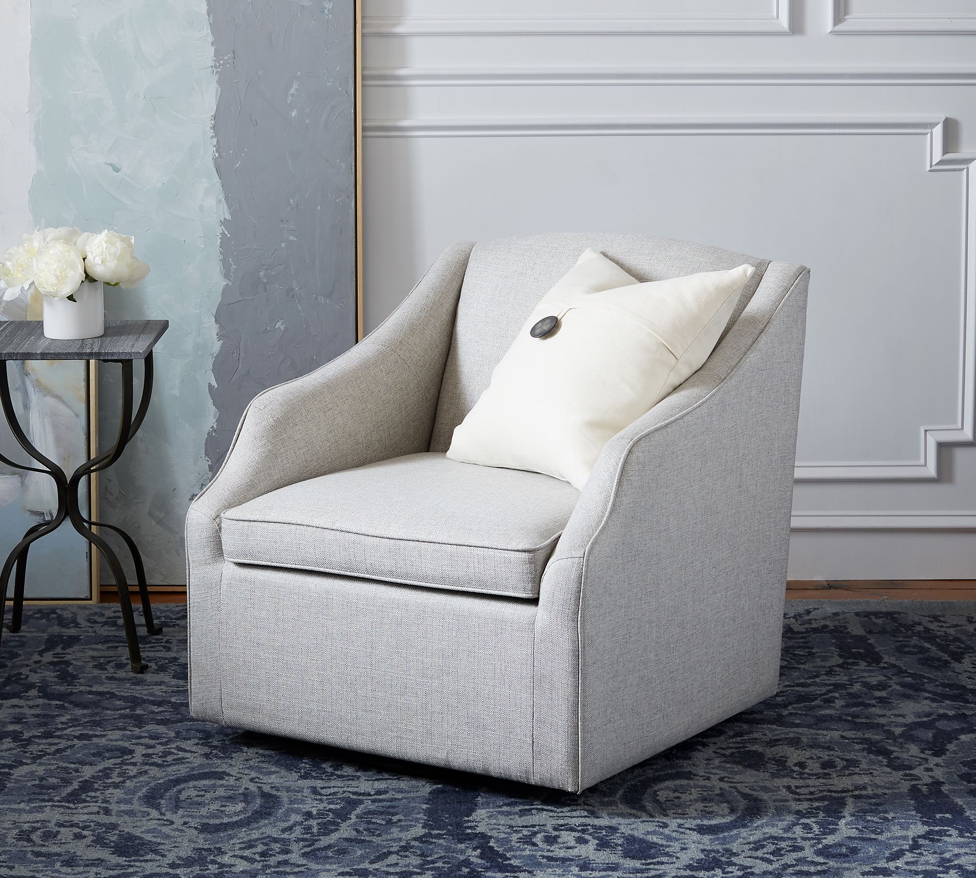 luxury armchair indoor furniture upholstered swivel armchair