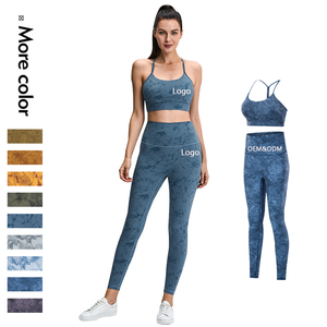 Xsunwing High Quality Custom Logo Gedruckte Jogger 2-teiliger Crop-Top-BH Zweiteiliges Hosen-Set Bequemes Workout Womens Gym Fitness-Sets - Product Image 1