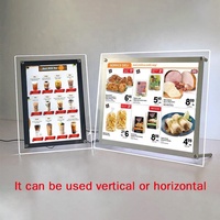 Boîte à lumière LED en acrylique pour restaurant, affichage publicitaire drôle, panneau de menu, présentoir
