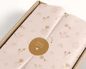 Individuell bedruckte Logo-Verpackung Taschentuch verpackung Verpackung rosa Geschenk Seidenpapier Kleidung Schuhe Seidenpapier