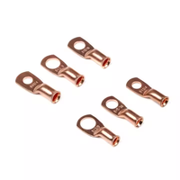 CLRD Automotive 8 cosses de câble, borne à anneau de batterie, 2AWG 4AWG 6AWG 10AWG 12AWG, borne à sertir en cuivre étamé