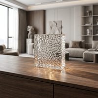 Briques de verre cristallin massif de qualité supérieure 150*150*50mm, insonorisantes et isolantes thermiquement, pour la décoration murale de salles de bain, hôtels et appartements