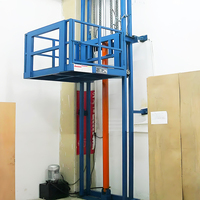 Monte-charge vertical hydraulique personnalisé pour entrepôt, cargo électrique, télécommande, acier Q235, charge de 1 tonne, élévation de 16 m, 4-6 m/min