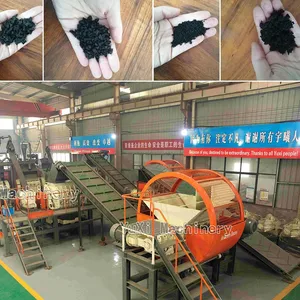 New tire recycling chipper equipment tire recycling machine to separate nylon fiber