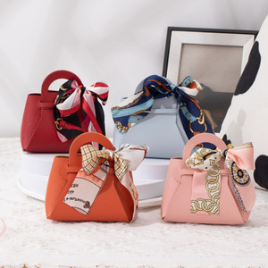 Instagram-worthy leather wedding candy <b>box</b> tote bag, festive wedding favor <b>box</b>, lipstick bag, Xiaohongshu (Little Red <b>Book</b>) - Product Image 1
