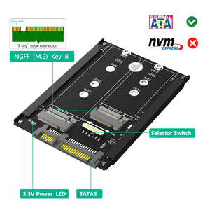 Dual <strong>M</strong>.<strong>2</strong> B Key/B&amp;<strong>M</strong> Key <strong>SSD</strong> to <strong>2</strong>.5" SATA III with Frame Bracket - Retain MSATA <strong>SSD</strong> DriveComputer Accessories <strong>Ssd</strong> Adapte - Product Image 5
