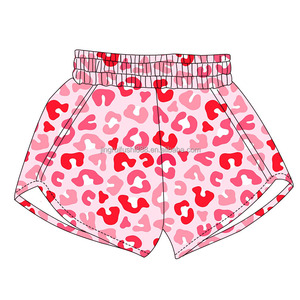 Shorts pour bébés et enfants de 0 à 16 <span class=keywords><strong>ans</strong></span>, imprimés assortis, en tissu de soie de lait, taille haute, shorts décontractés pour filles - Product Image 4