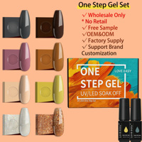 Kit de vernis à ongles gel UV le plus vendu, application facile en une étape, séchage LED, couleurs riches, 5 ml, longue tenue, brillance intense, lisse et facile à appliquer