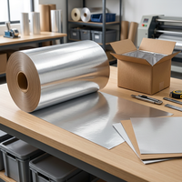 Rouleau de papier laminé aluminisé, doublure d'emballage réfléchissante, papier métallisé pour la conversion de carton ondulé