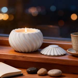 Moule en silicone DIY pour bougie spirale en forme de poire, pour bougies d'aromathérapie en gypse, Fête des Mères - Product Image 2