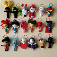 Acheter personnalisé Mini fait à la main momie vaudou-poupée en peluche porte-clés nouveauté Souvenir vaudou poupée pour sac bagages décorations de fête
