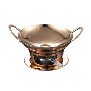 Stainless Steel Dry Pot Mini Hot Pot Alcohol Stove Special Double Handled Non Stick Pan Commercial Seafood Pot - Product Image 1