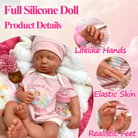 Poupée Reborn en Silicone Mignonne de 20 Pouces LouLou, Bouche Ouverte, Peau Douce, Cadeau Confortable, Compagnon de Chambre pour Soulagement de la Solitude, Décoration