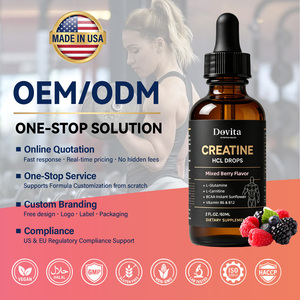 Made in USA <b>Creatine</b> <b>HCL</b> Liquid Drops Private Label Vegan GMP Certified Energy Booster Recovery for Athletes Gym OEM Whole sales - Product Image 1
