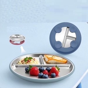 Contenedor Seguro para Alimentos de Bebé y Juego de Cubiertos para Niños Pequeños, Plato, Tenedor y Cuchara de Acero Inoxidable No Tóxico - Product Image 4