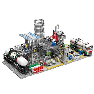 2024 New CE City model assembly combination toy building blocks chemical factory assembly model