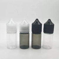 Bouteilles compte-gouttes en plastique PET transparentes noires personnalisées de 10 ml, 20 ml, 30 ml, 40 ml, 60 ml, 100 ml, 120 ml pour huiles essentielles, liquides et jus V3