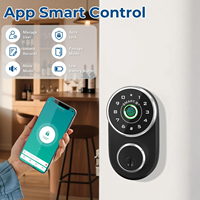 Cerradura Inteligente para Puerta de Dormitorio con Huella Digital y Contraseña, Sin Llave, de Alta Calidad y Personalizable, con Sistema Tuya